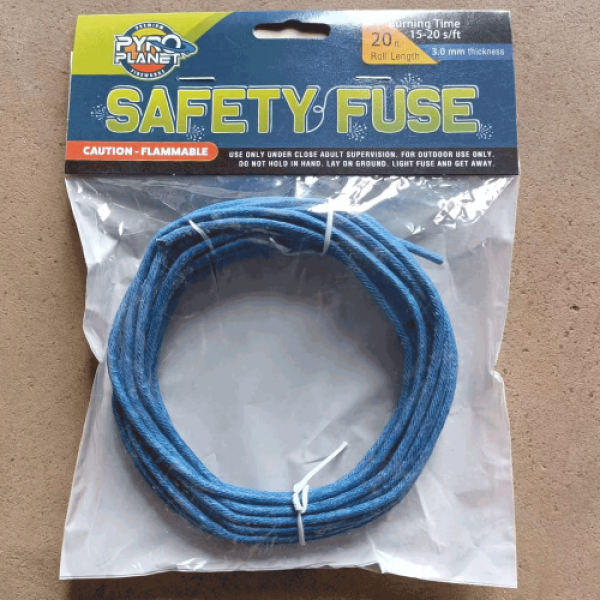 SAFETY FUSE (3mm) 15-20 SEC/FT ROLL