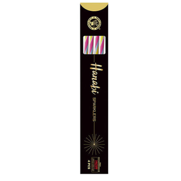SPARKLERS - HANABI SPARKLERS - 4 PK