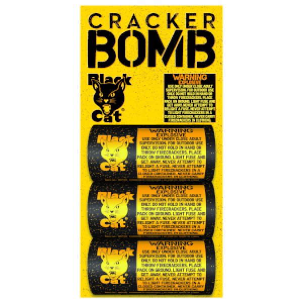 BLACK CAT CRACKER BOMB - 3 PK