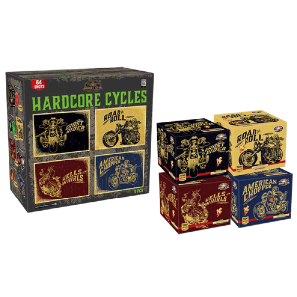 HARDCORE CYCLES - (BOX OF 4)