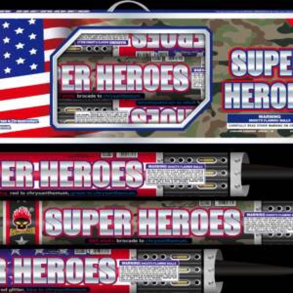 ROMAN CANDLE - SUPER HEROES ASST - 3 PACK