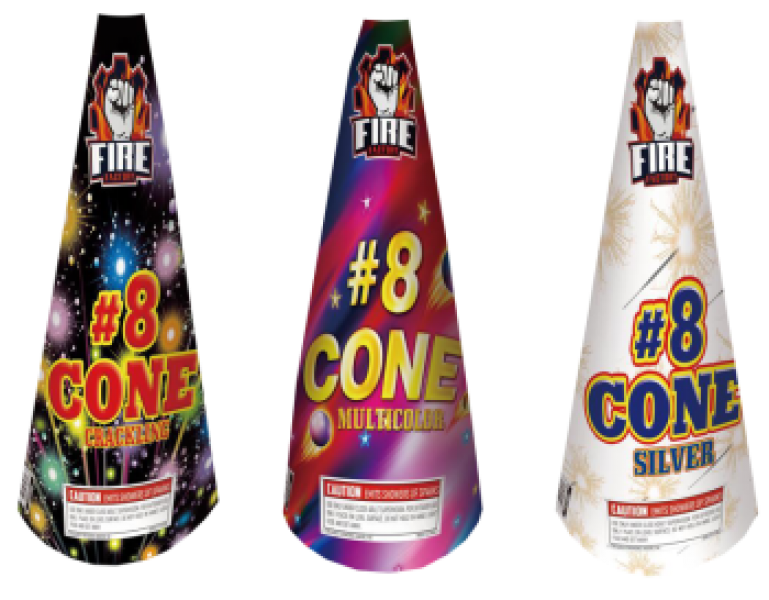 CONE #8 CONE - FIRE BRAND ASSORTED