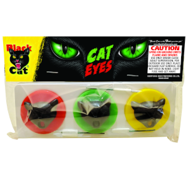 BLACK CAT CAT EYES - 3 PK